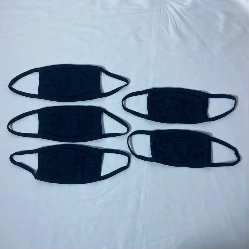 ⭐️ Port Authority Dark Blue Reusable Cotton Face Masks 5 Pack